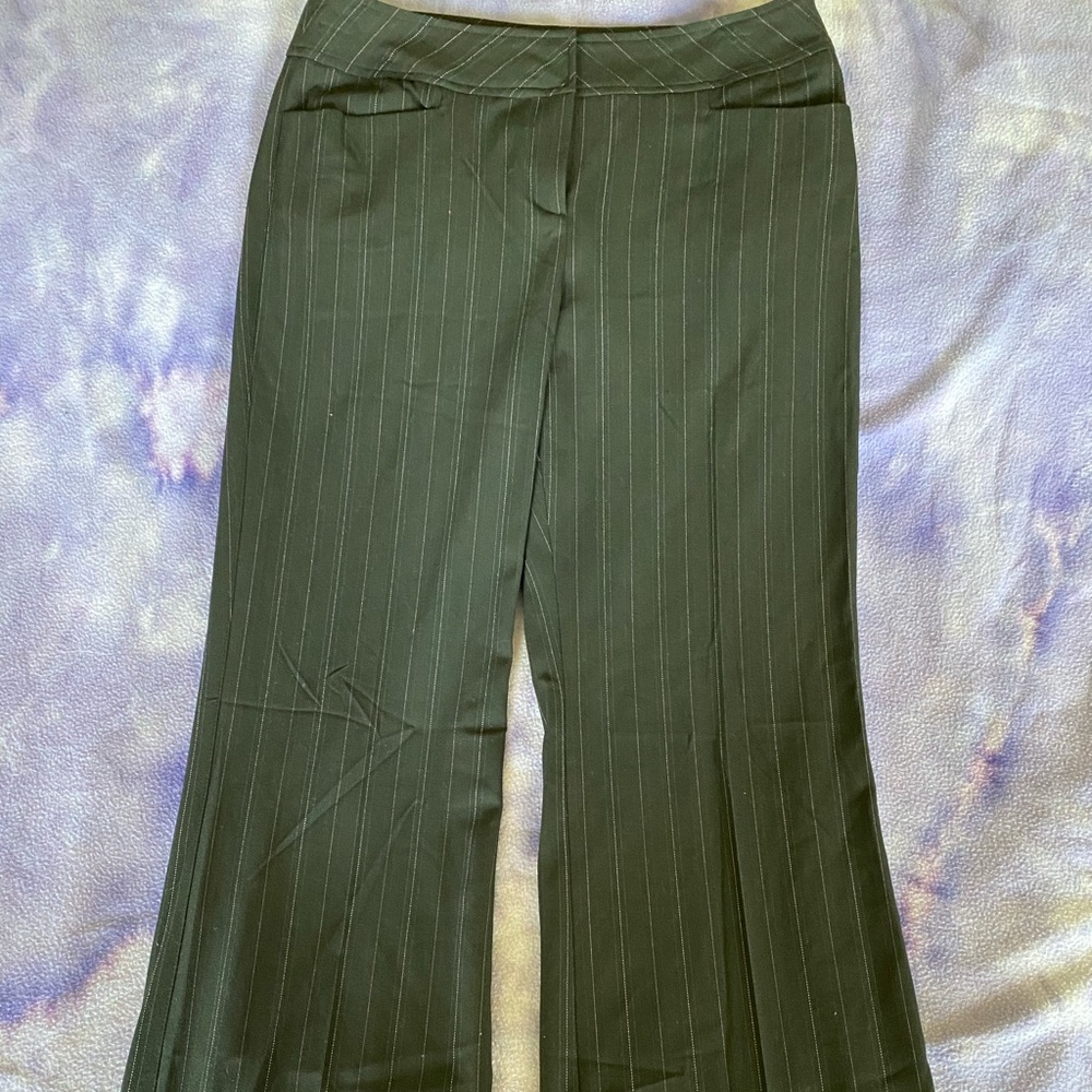 VINTAGE Pink Pinstriped Black Pants i.e 10 Petite